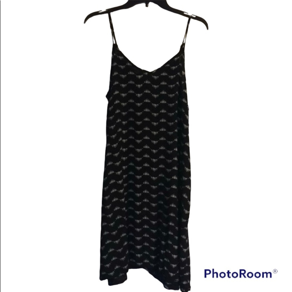 Black Print Tank Dress